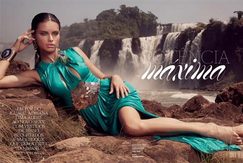 Adriana Lima na revista Vogue Brasil fevereiro 2012