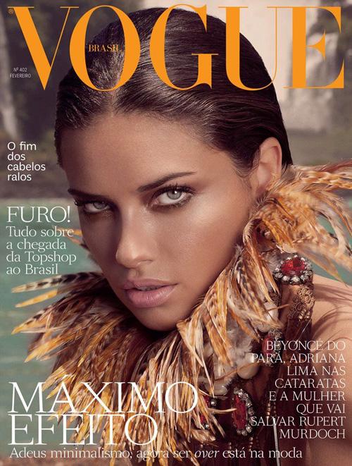 Adriana Lima na revista Vogue Brasil fevereiro 2012