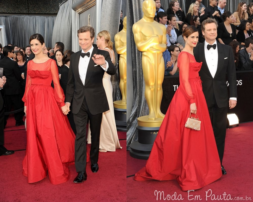 Colin Firth e Lívia Giuggioli looks Oscar 2012