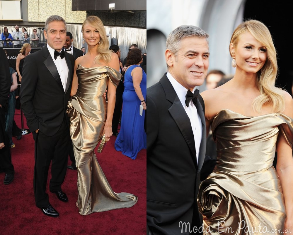 George Clooney e Stacy Keibler looks Oscar 2012