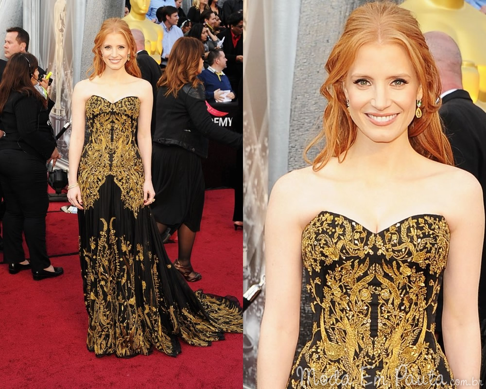 Jessica Chastain look Oscar 2012