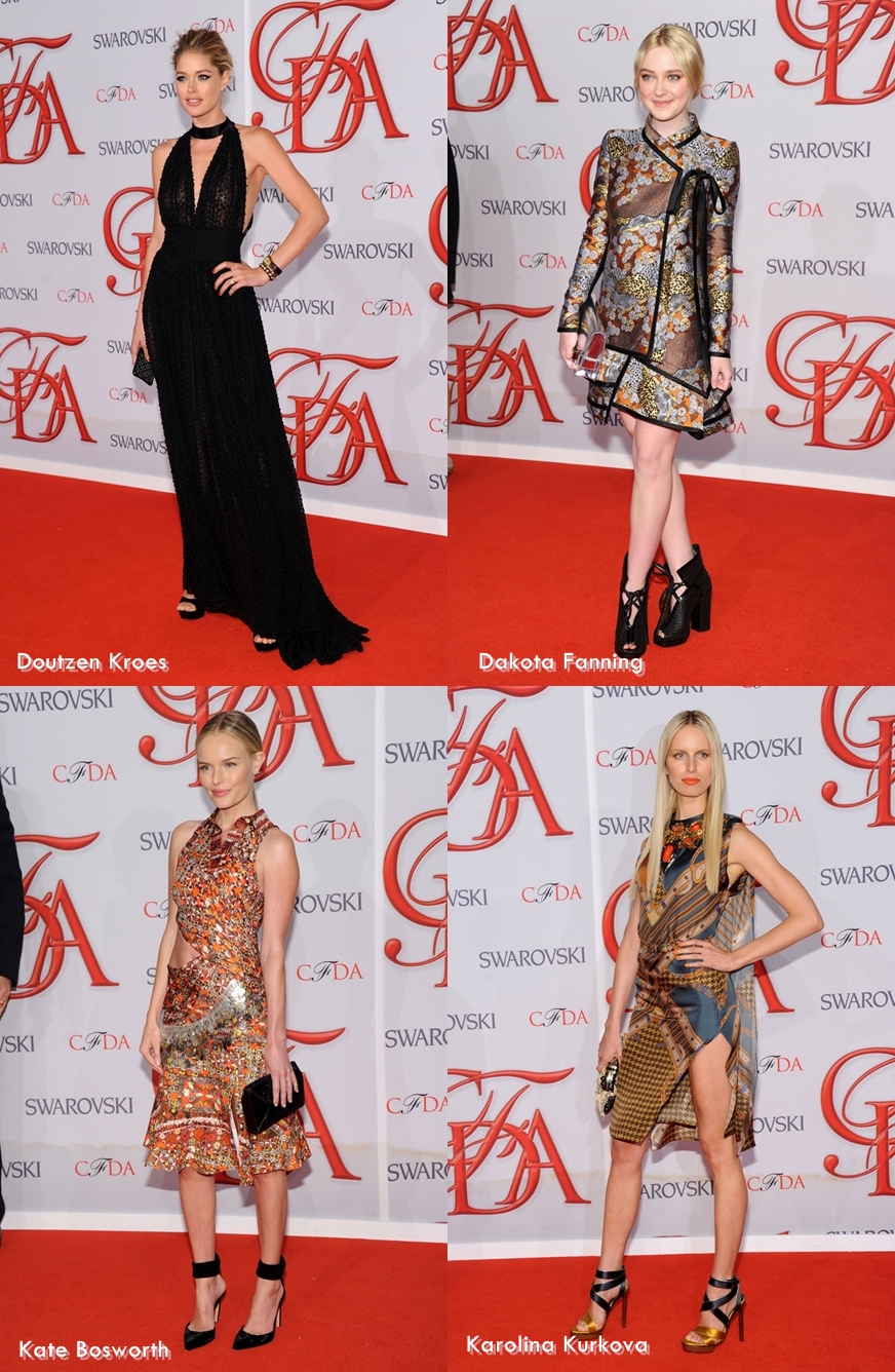 Doutzen Kroes, Dakota Fanning, Kate Bosworth e Karolina Kurkova no CFDA Awards 2012